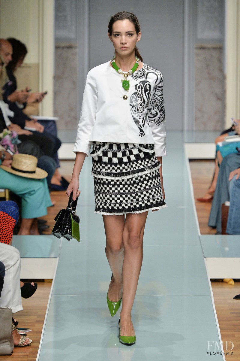 Romina Hartwig featured in  the roccobarocco fashion show for Spring/Summer 2015