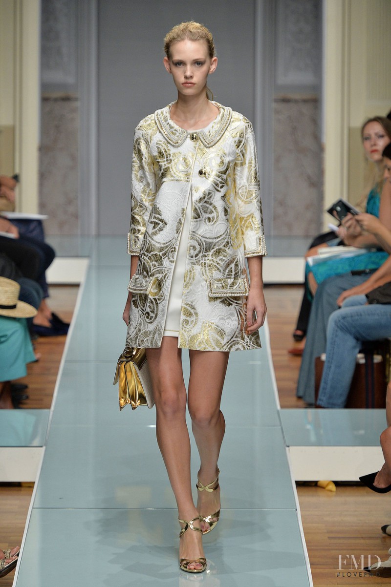 Charlotte Nolting featured in  the roccobarocco fashion show for Spring/Summer 2015