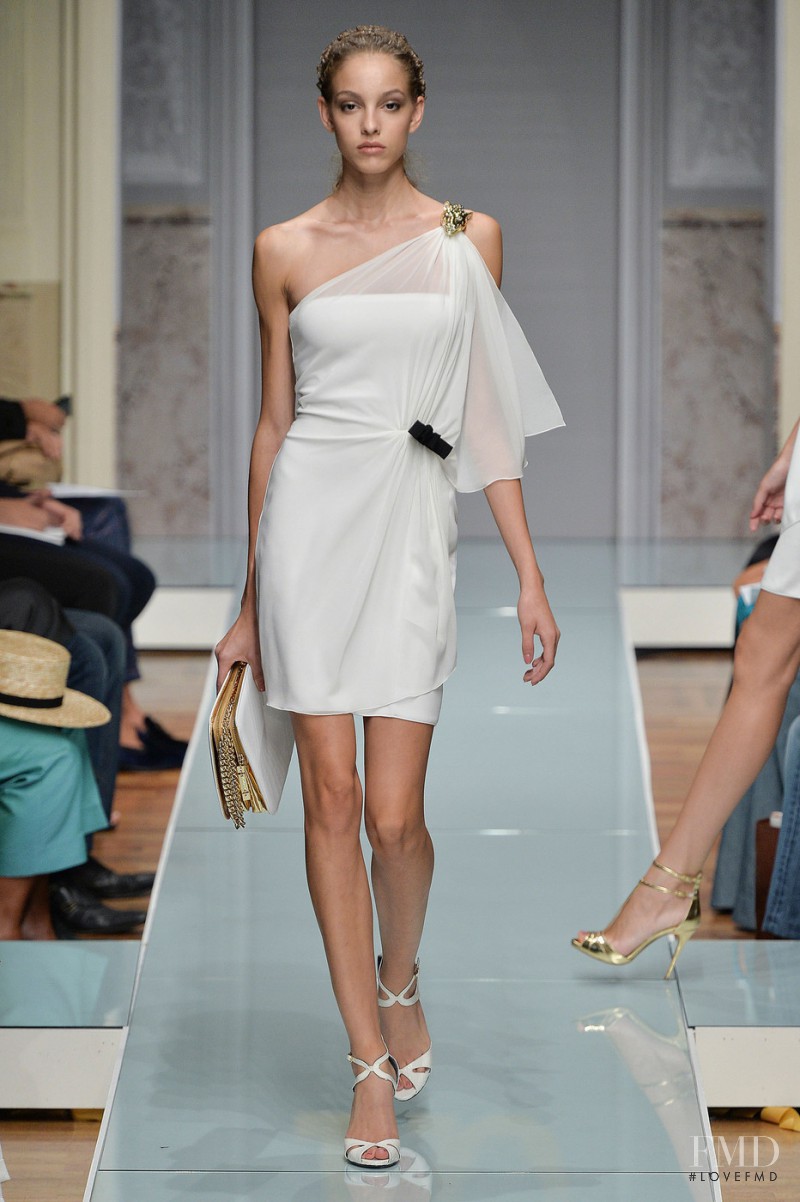 Livia Pillmann featured in  the roccobarocco fashion show for Spring/Summer 2015