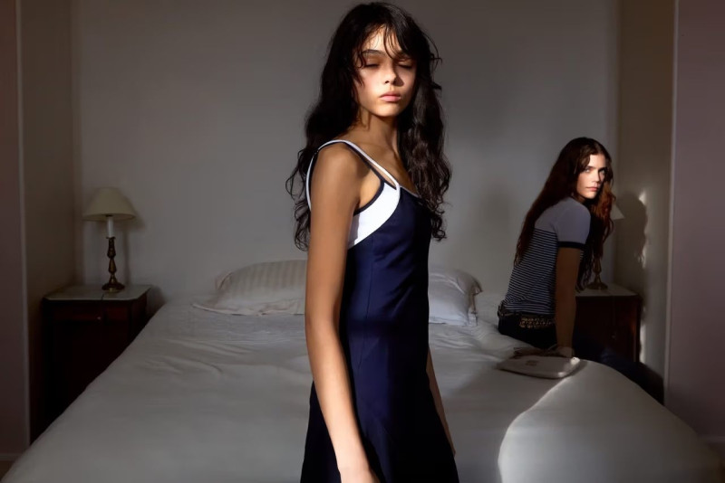 Betsy Gaghan featured in  the Miu Miu advertisement for Pre-Fall 2025