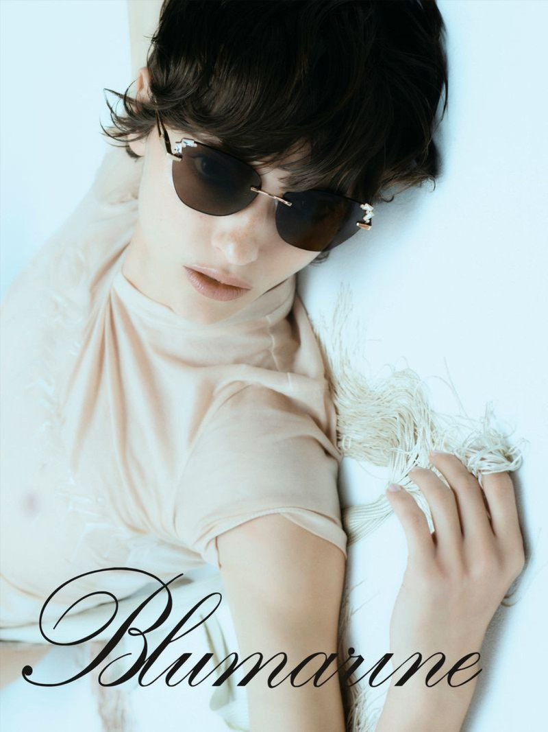 Valerie Scherzinger featured in  the Blumarine Eyewear advertisement for Pre-Fall 2025