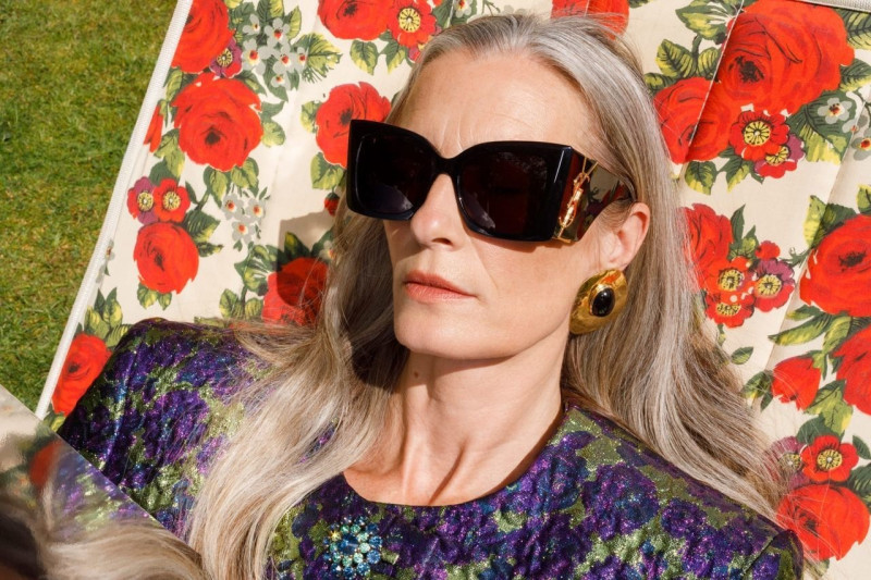 Apolline Rocco Fohrer featured in  the Saint Laurent an ordinary day advertisement for Spring/Summer 2025