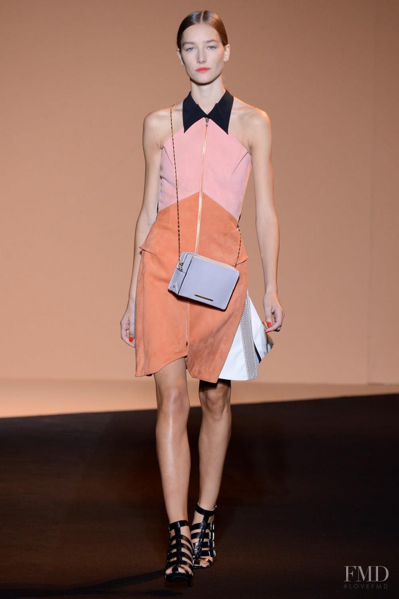 Joséphine Le Tutour featured in  the Roland Mouret fashion show for Spring/Summer 2015
