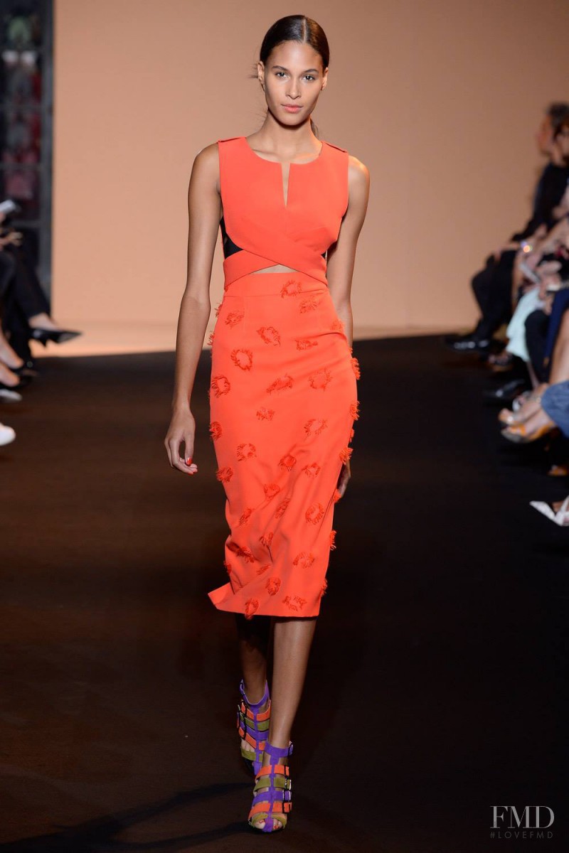 Cindy Bruna featured in  the Roland Mouret fashion show for Spring/Summer 2015