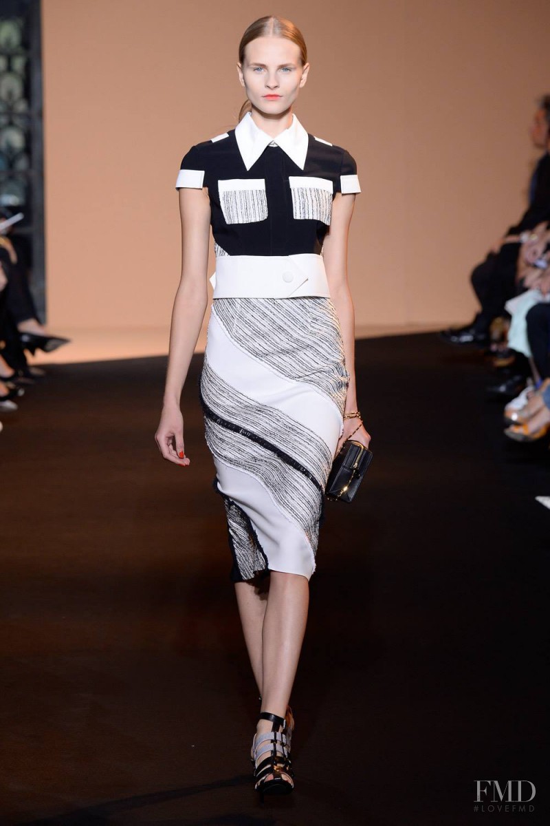 Kristina Petrosiute featured in  the Roland Mouret fashion show for Spring/Summer 2015