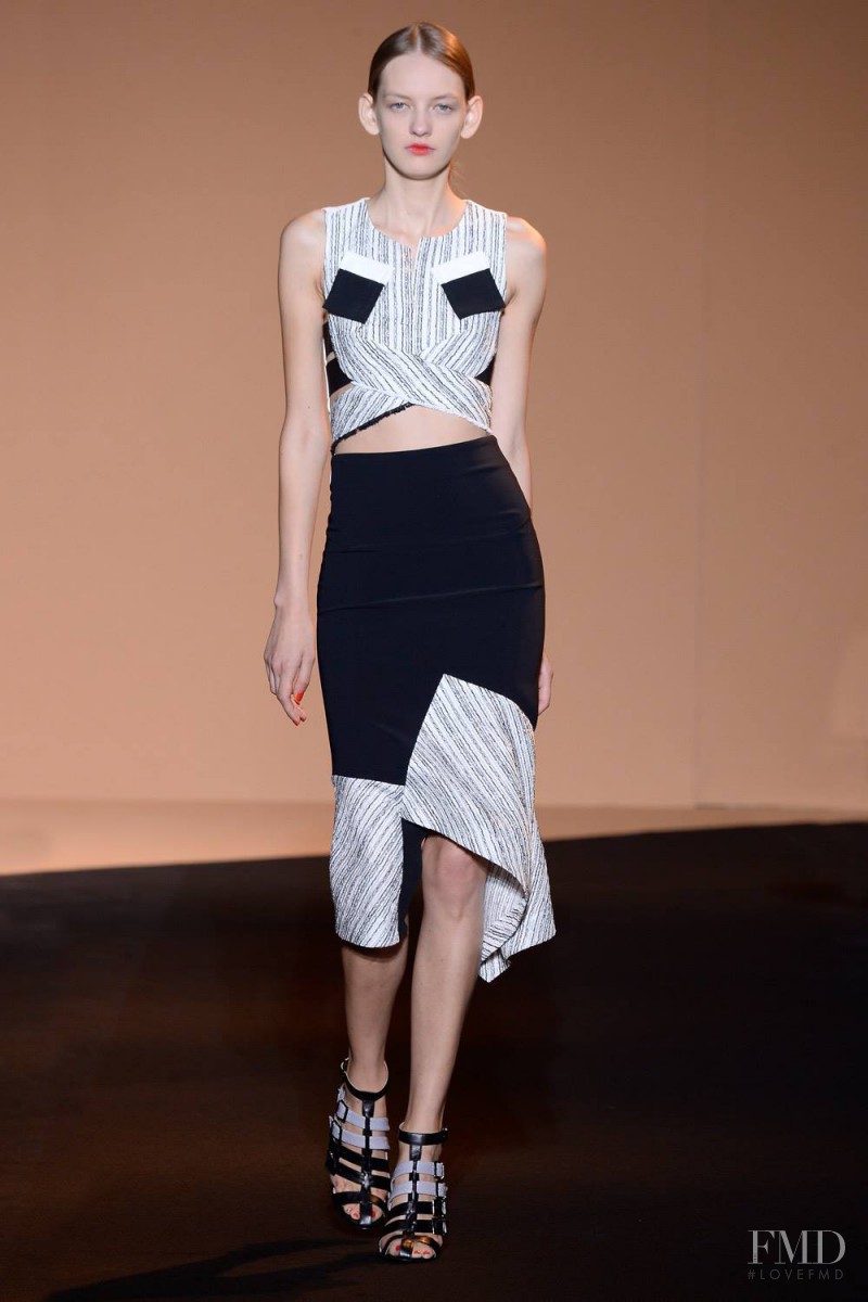 Yulia Musieichuk featured in  the Roland Mouret fashion show for Spring/Summer 2015
