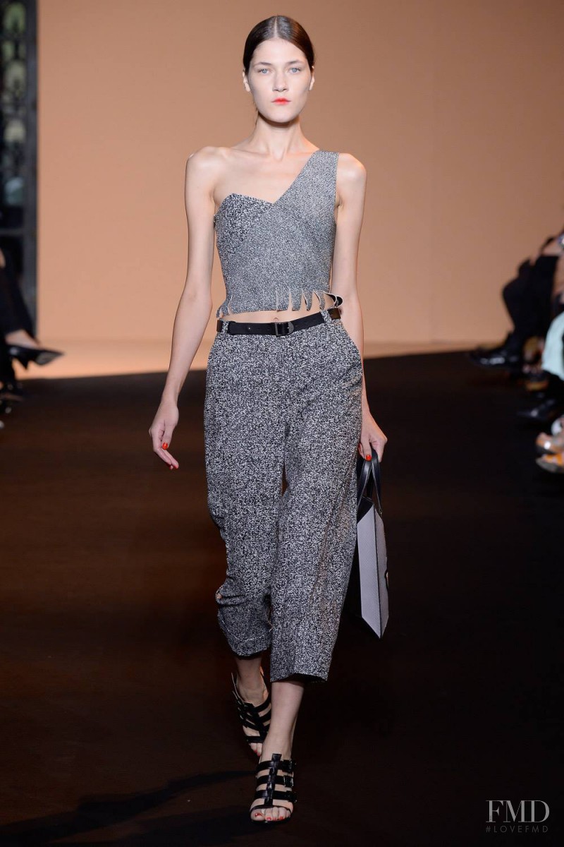 Liene Podina featured in  the Roland Mouret fashion show for Spring/Summer 2015