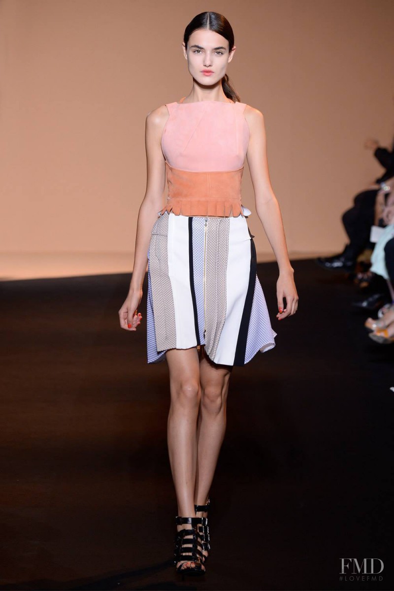 Blanca Padilla featured in  the Roland Mouret fashion show for Spring/Summer 2015
