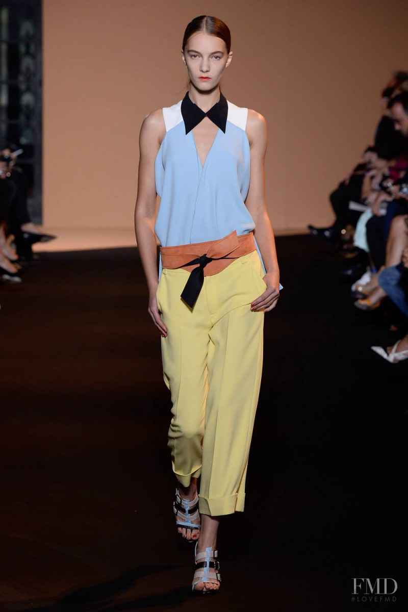 Irina Liss featured in  the Roland Mouret fashion show for Spring/Summer 2015