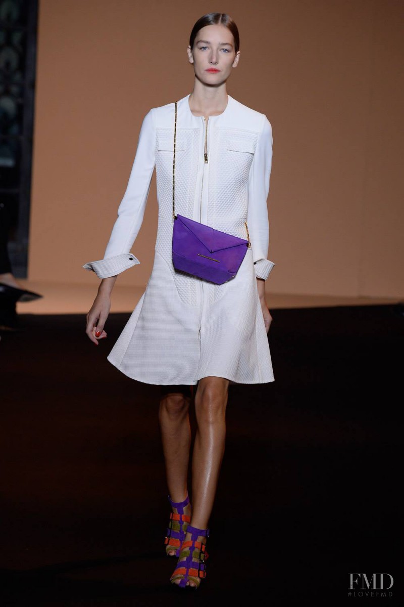 Joséphine Le Tutour featured in  the Roland Mouret fashion show for Spring/Summer 2015