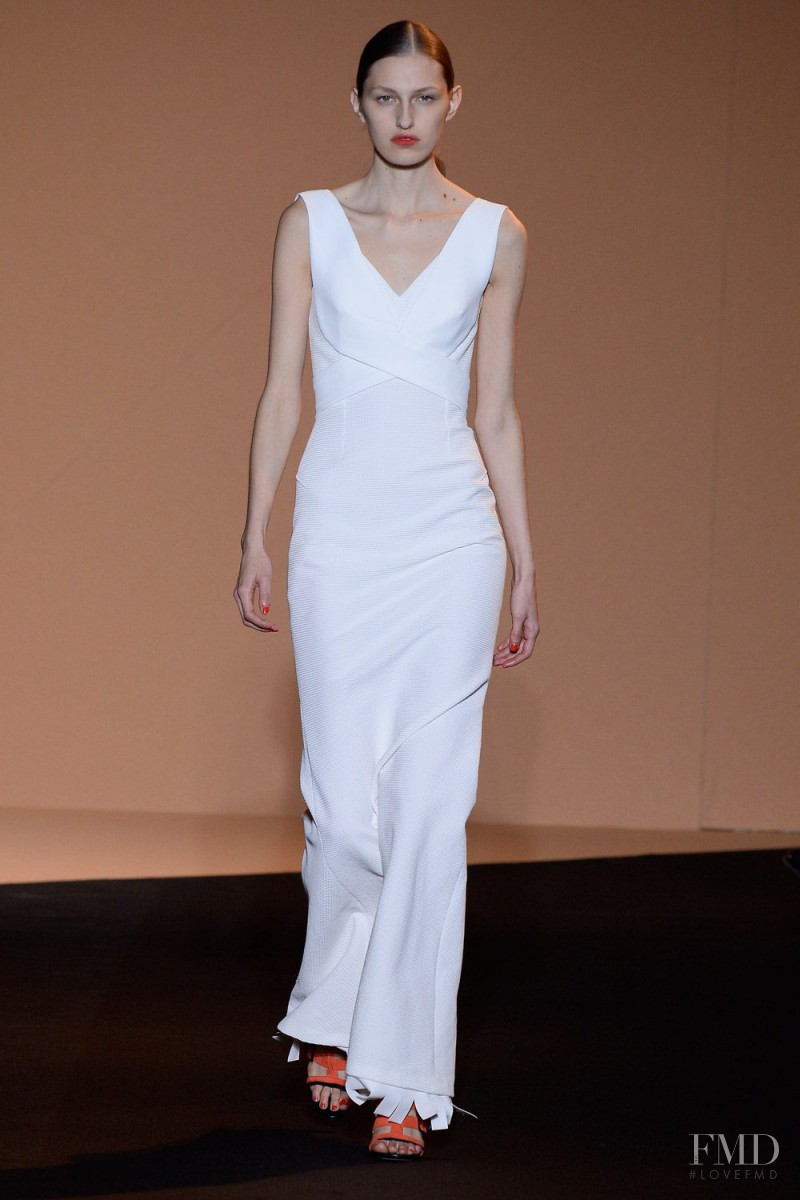 Zoe Huxford featured in  the Roland Mouret fashion show for Spring/Summer 2015