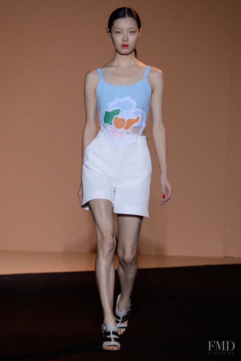 Sung Hee Kim featured in  the Roland Mouret fashion show for Spring/Summer 2015