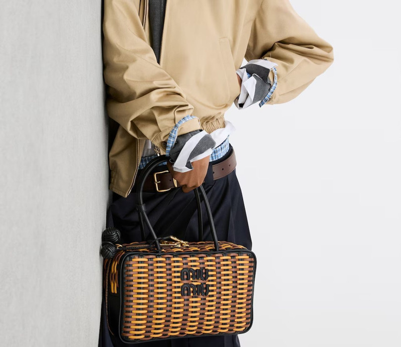 Yura Romaniuk featured in  the Miu Miu lt 2025 advertisement for Spring/Summer 2025