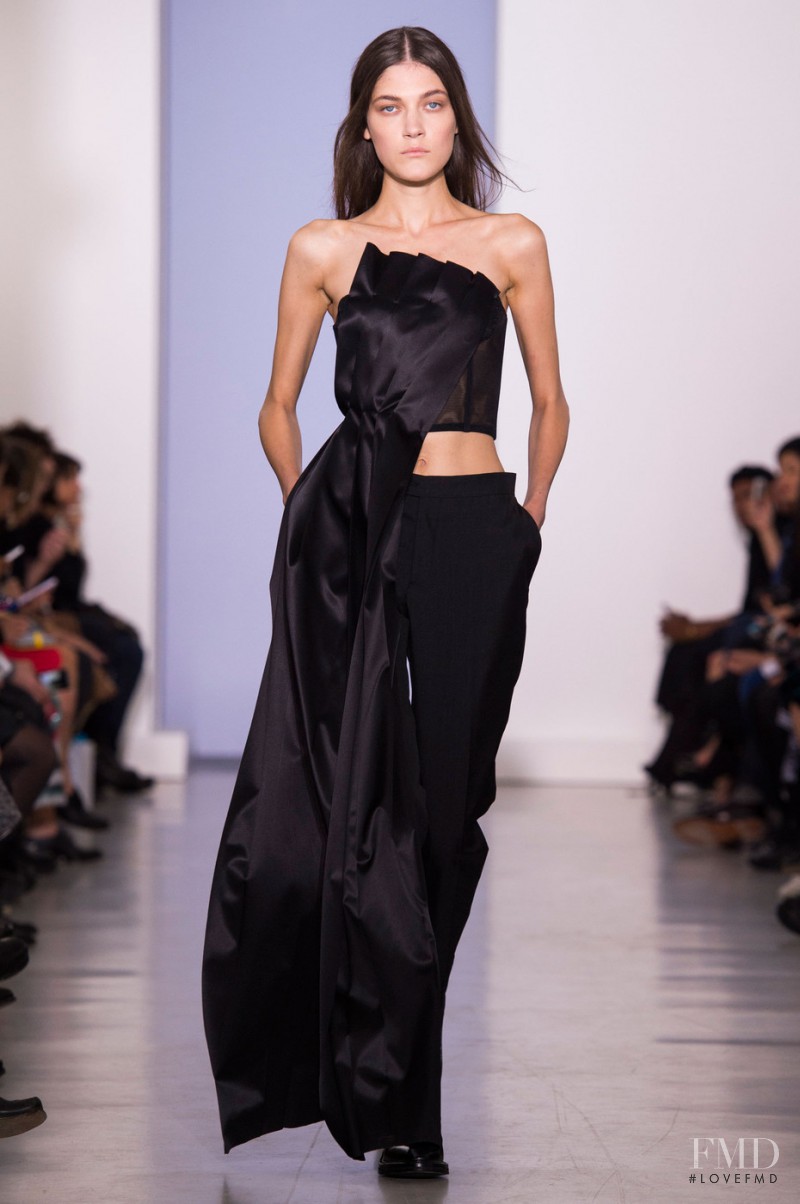 Liene Podina featured in  the Yang Li fashion show for Spring/Summer 2015