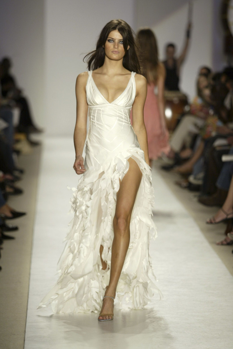 Isabeli Fontana featured in  the Carlos Miele fashion show for Spring/Summer 2004