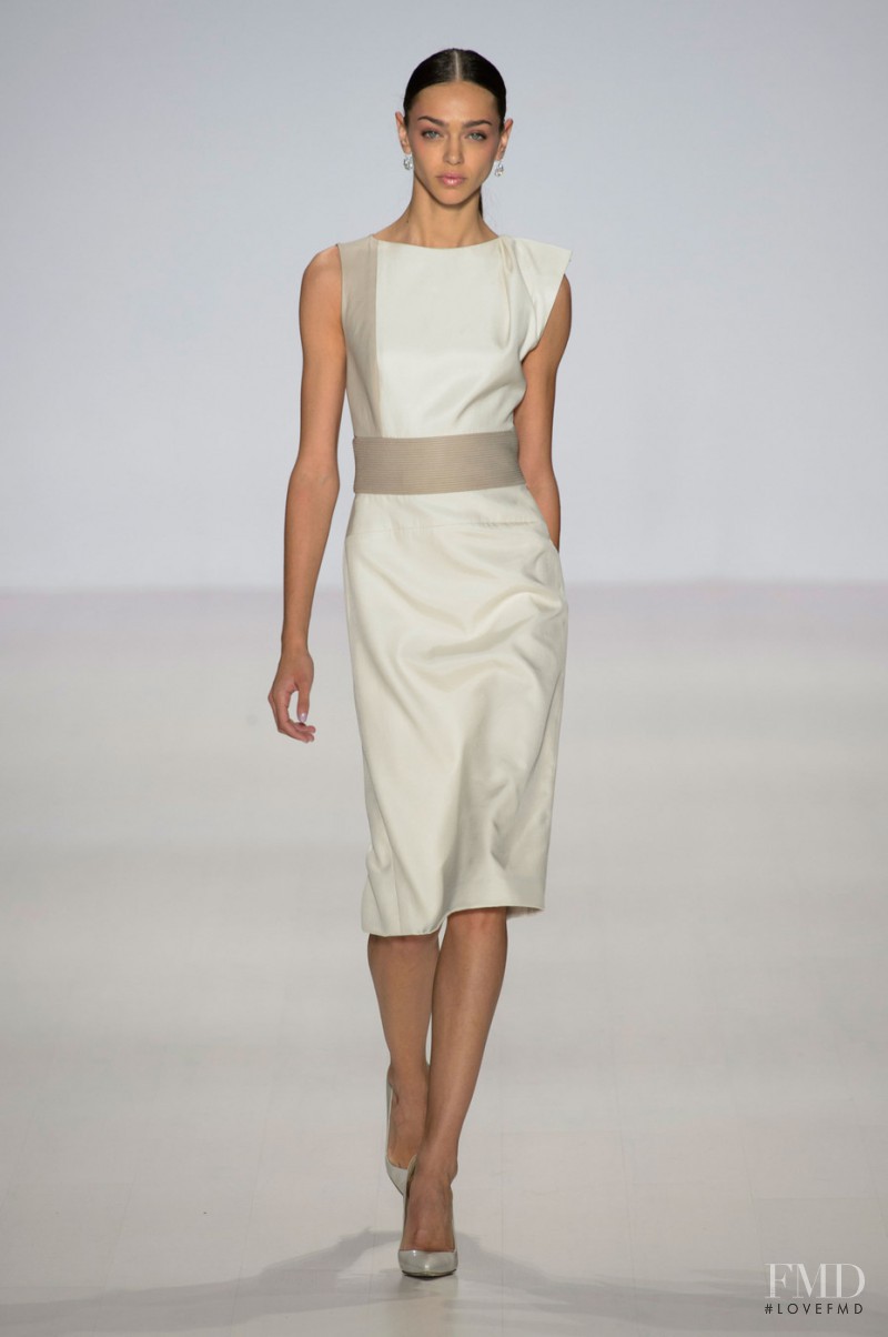 Zhenya Katava featured in  the Pamella Roland fashion show for Spring/Summer 2015