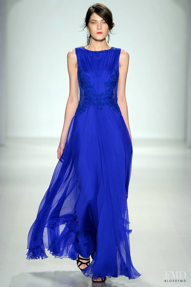 Liene Podina featured in  the Tadashi Shoji fashion show for Autumn/Winter 2014