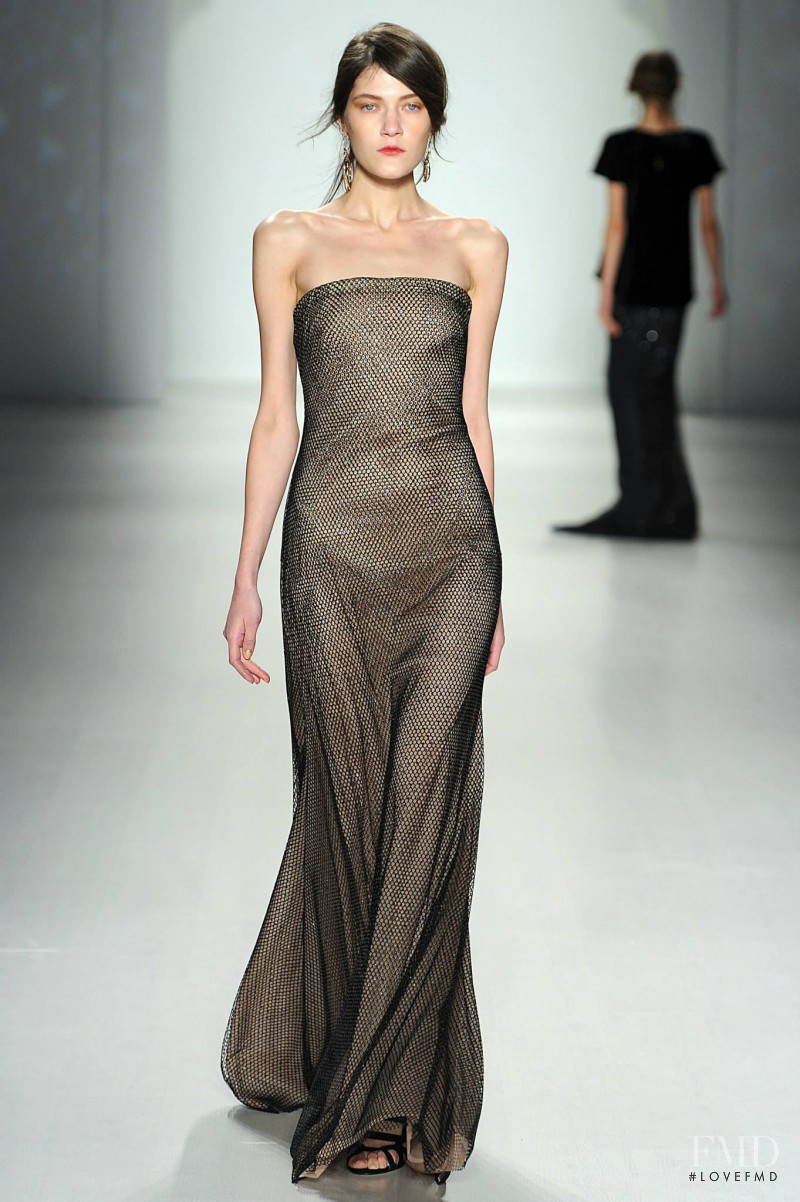 Liene Podina featured in  the Tadashi Shoji fashion show for Autumn/Winter 2014