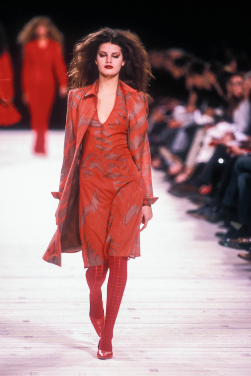 Isabeli Fontana featured in  the Versus fashion show for Autumn/Winter 2000