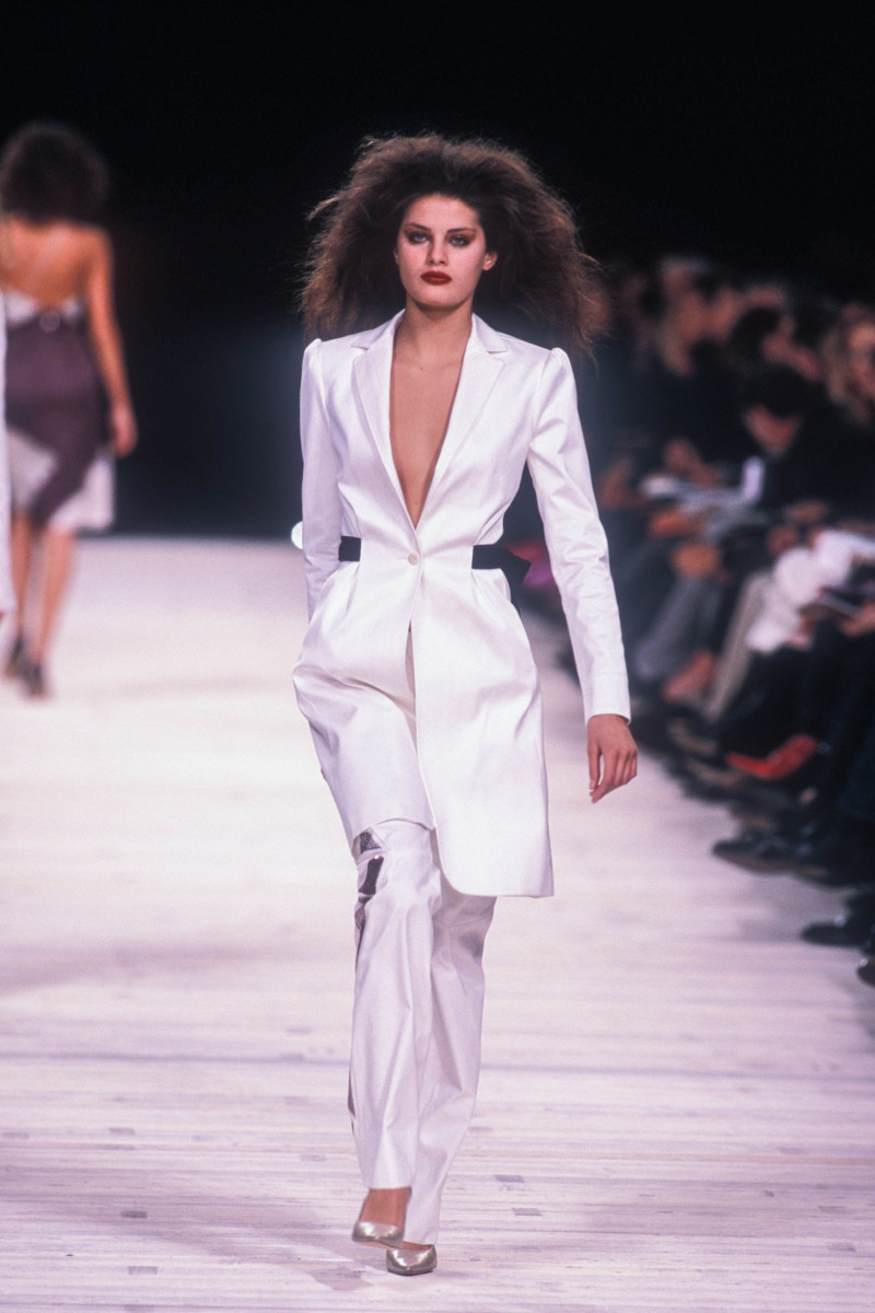 Isabeli Fontana featured in  the Versus fashion show for Autumn/Winter 2000
