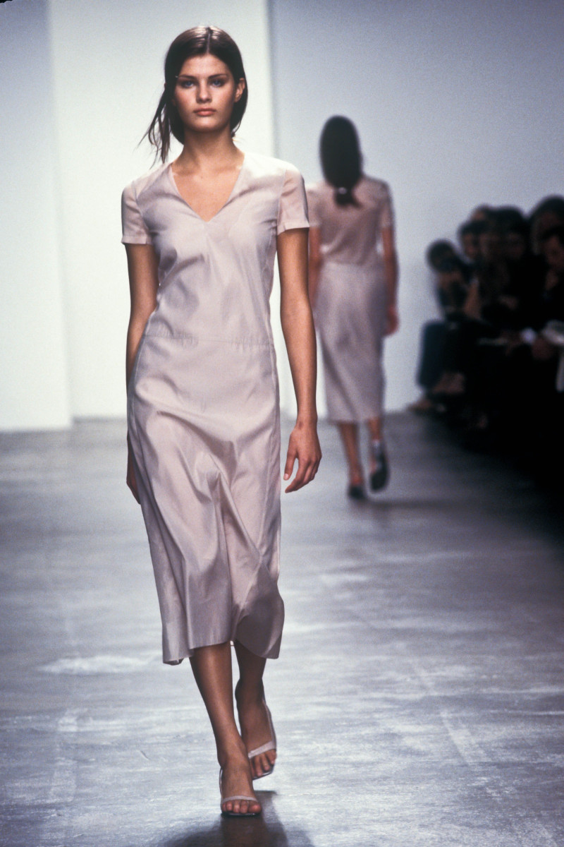 Isabeli Fontana featured in  the Calvin Klein 205W39NYC fashion show for Spring/Summer 2000