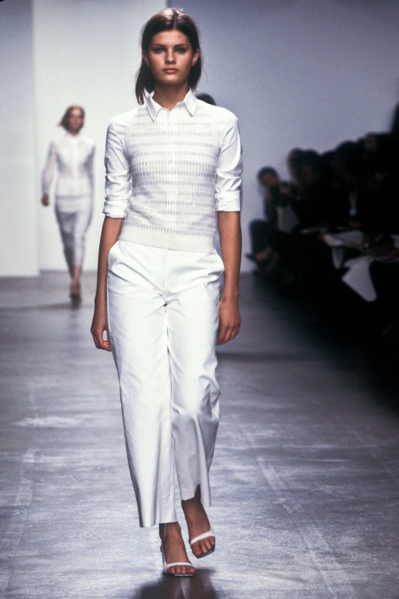 Isabeli Fontana featured in  the Calvin Klein 205W39NYC fashion show for Spring/Summer 2000