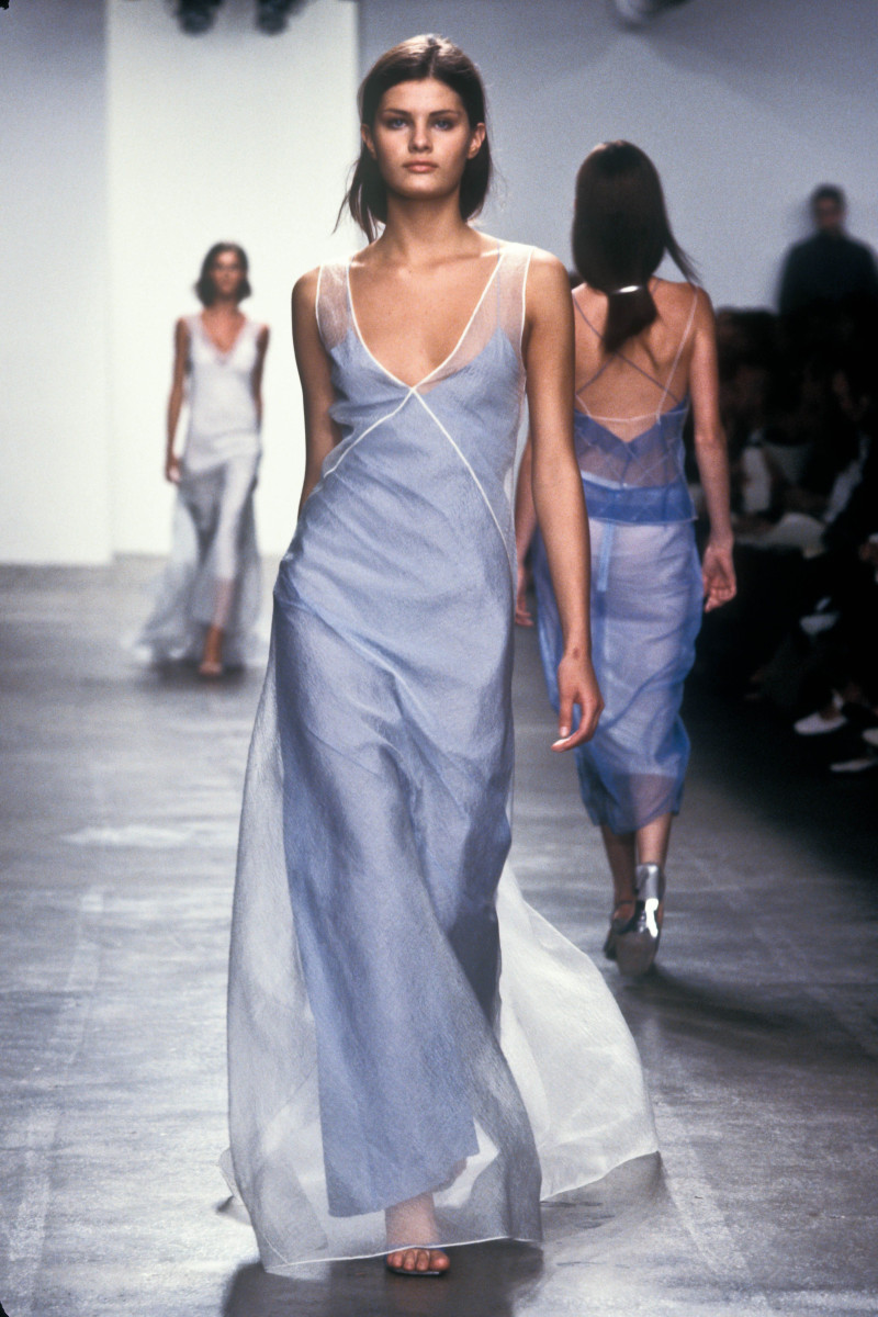 Isabeli Fontana featured in  the Calvin Klein 205W39NYC fashion show for Spring/Summer 2000