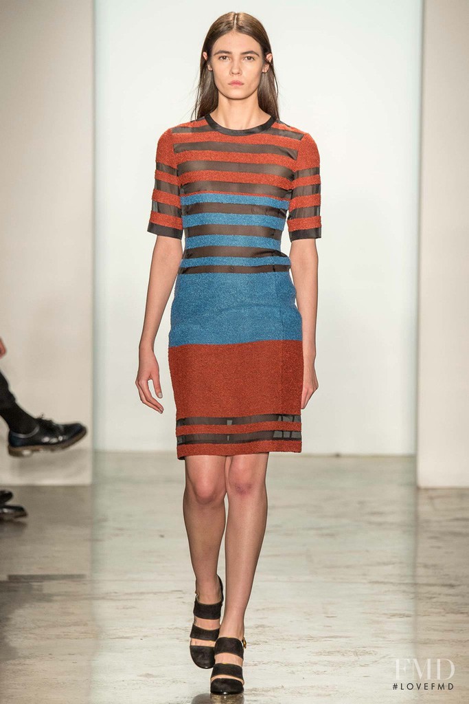 Dasha Khlynova featured in  the Ostwald Helgason fashion show for Autumn/Winter 2014