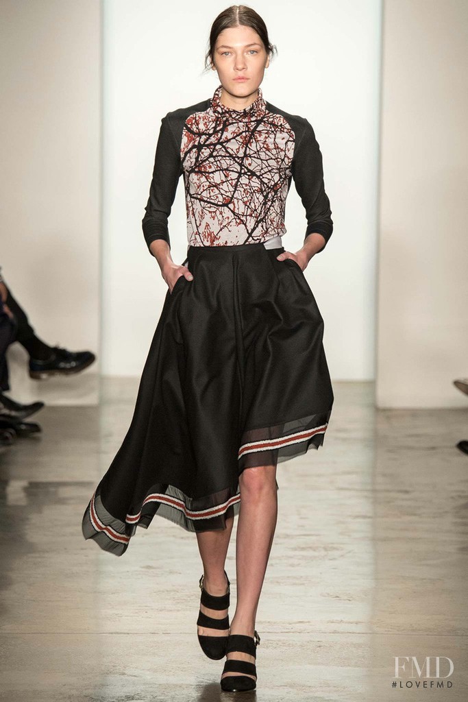 Liene Podina featured in  the Ostwald Helgason fashion show for Autumn/Winter 2014