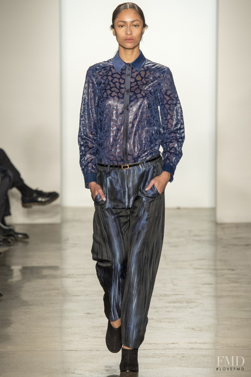 Catherine Decome featured in  the Ostwald Helgason fashion show for Autumn/Winter 2014