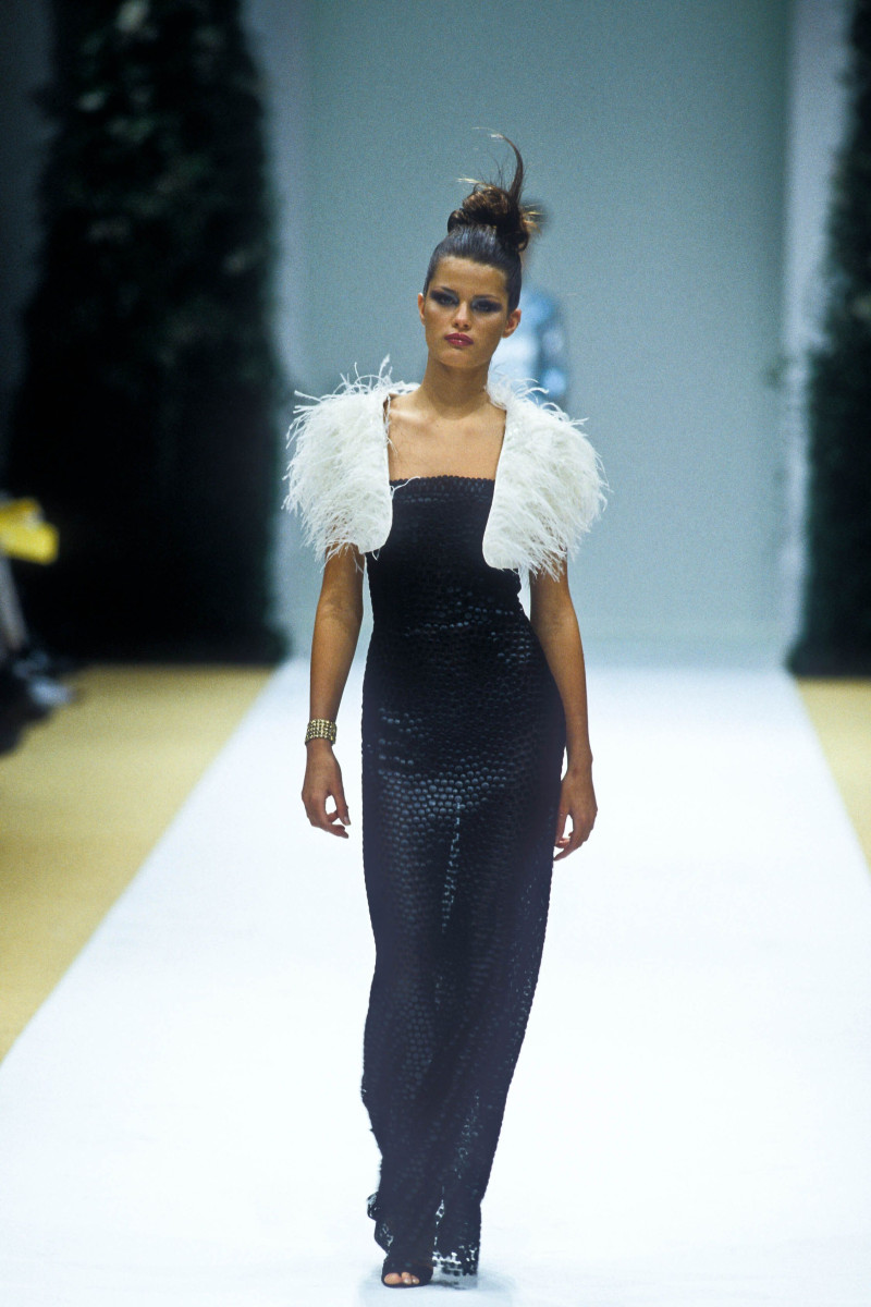 Isabeli Fontana featured in  the Balmain fashion show for Spring/Summer 2000