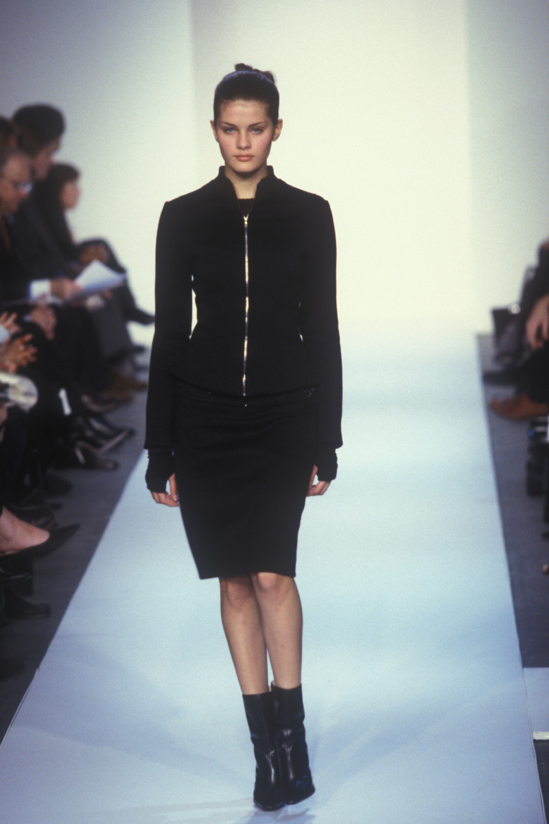 Isabeli Fontana featured in  the Narciso Rodriguez fashion show for Autumn/Winter 1999