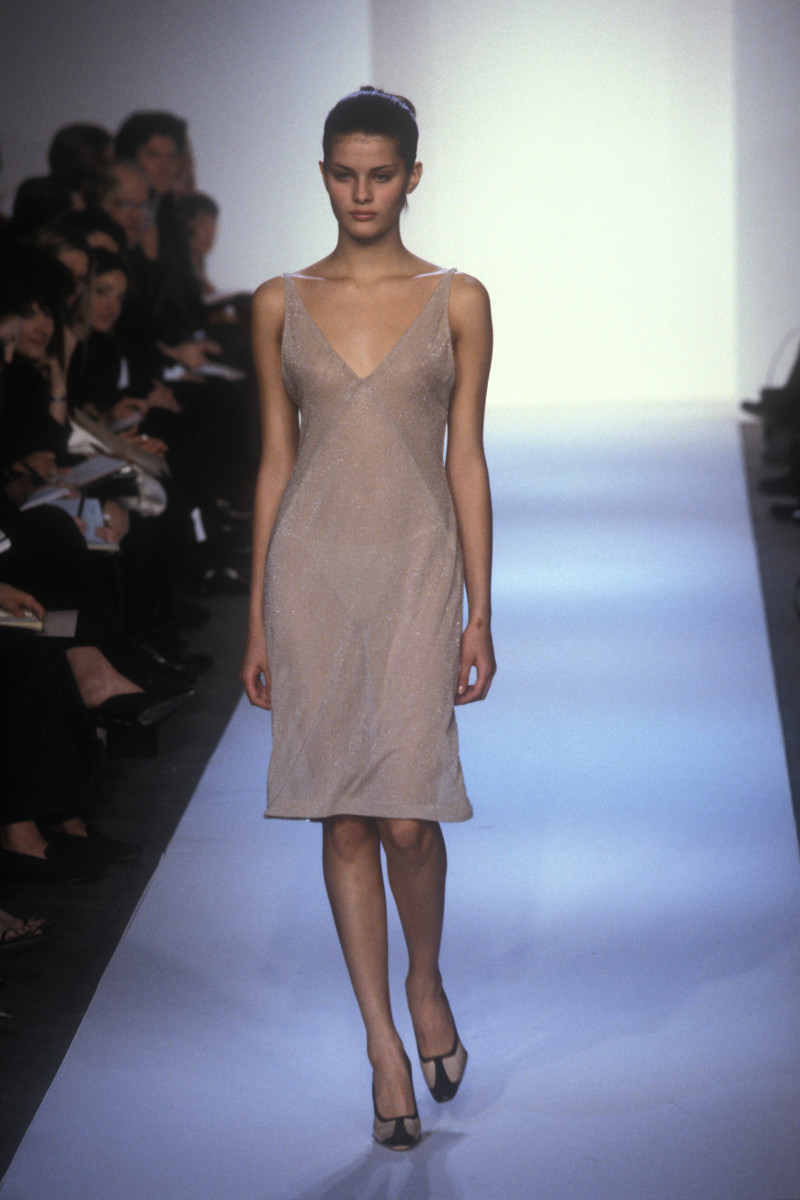 Isabeli Fontana featured in  the Narciso Rodriguez fashion show for Autumn/Winter 1999