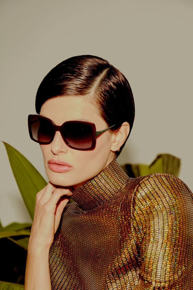 Isabeli Fontana featured in  the Pierre Cardin Eyewear advertisement for Spring/Summer 2023