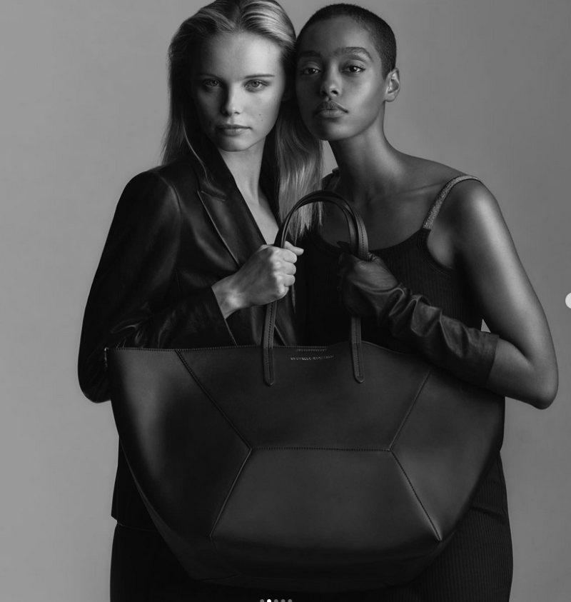 Tara Halliwell featured in  the Brunello Cucinelli advertisement for Spring/Summer 2025