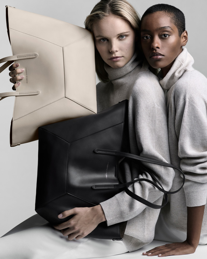 Tara Halliwell featured in  the Brunello Cucinelli advertisement for Spring/Summer 2025