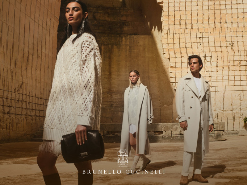 Tara Halliwell featured in  the Brunello Cucinelli advertisement for Autumn/Winter 2024