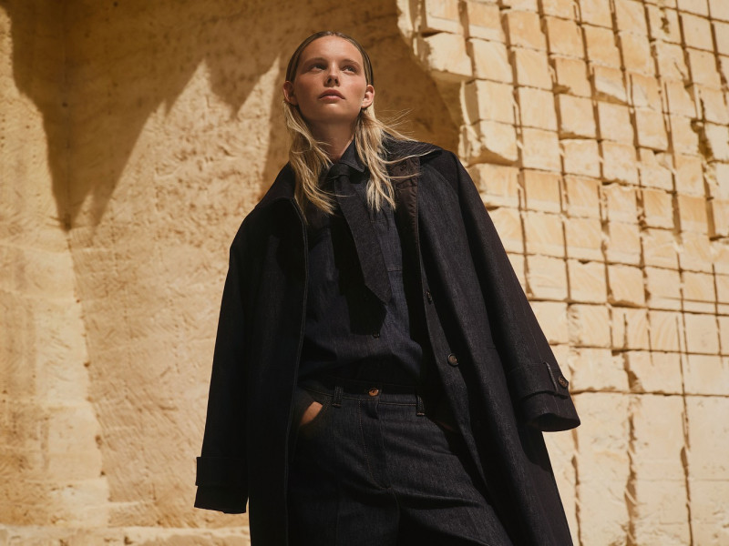 Tara Halliwell featured in  the Brunello Cucinelli advertisement for Autumn/Winter 2024