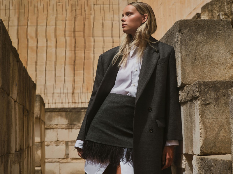 Tara Halliwell featured in  the Brunello Cucinelli advertisement for Autumn/Winter 2024