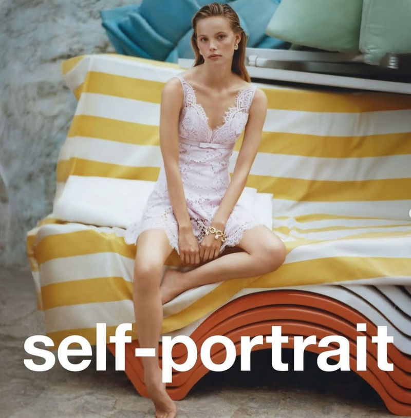 Tara Halliwell featured in  the Self Portrait advertisement for Pre-Fall 2025
