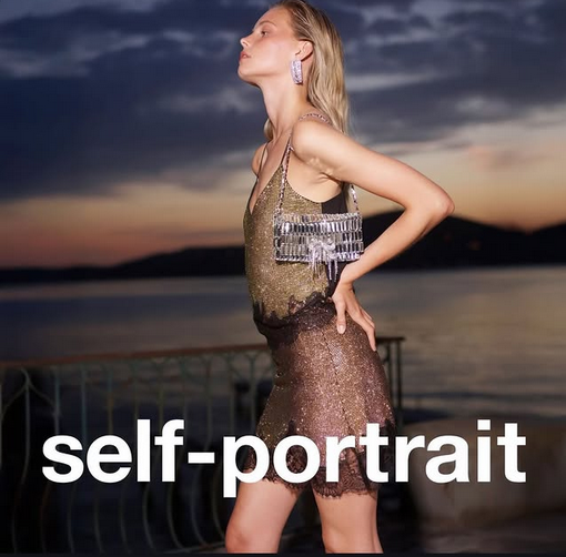 Tara Halliwell featured in  the Self Portrait advertisement for Pre-Fall 2025