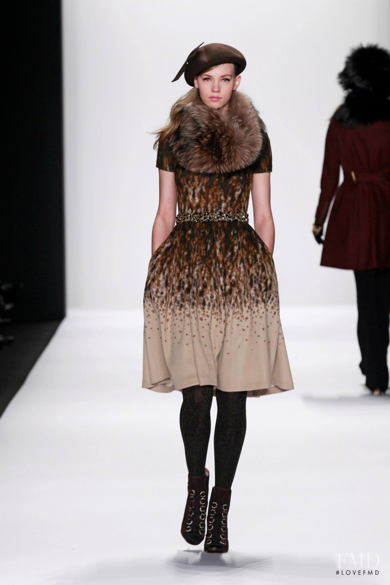 Charlotte Nolting featured in  the Badgley Mischka fashion show for Autumn/Winter 2014