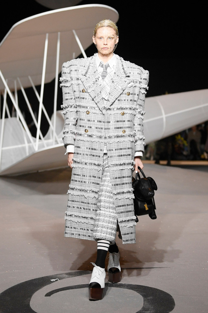 Tara Halliwell featured in  the Thom Browne fashion show for Autumn/Winter 2023