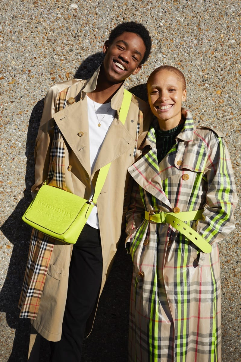 Adwoa Aboah featured in  the Burberry advertisement for Pre-Fall 2018