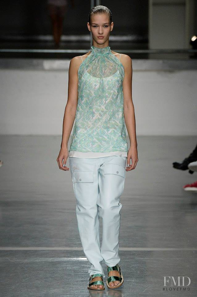Elena Bartels featured in  the Richard Nicoll fashion show for Spring/Summer 2015