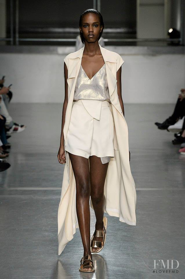 Leila Ndabirabe featured in  the Richard Nicoll fashion show for Spring/Summer 2015