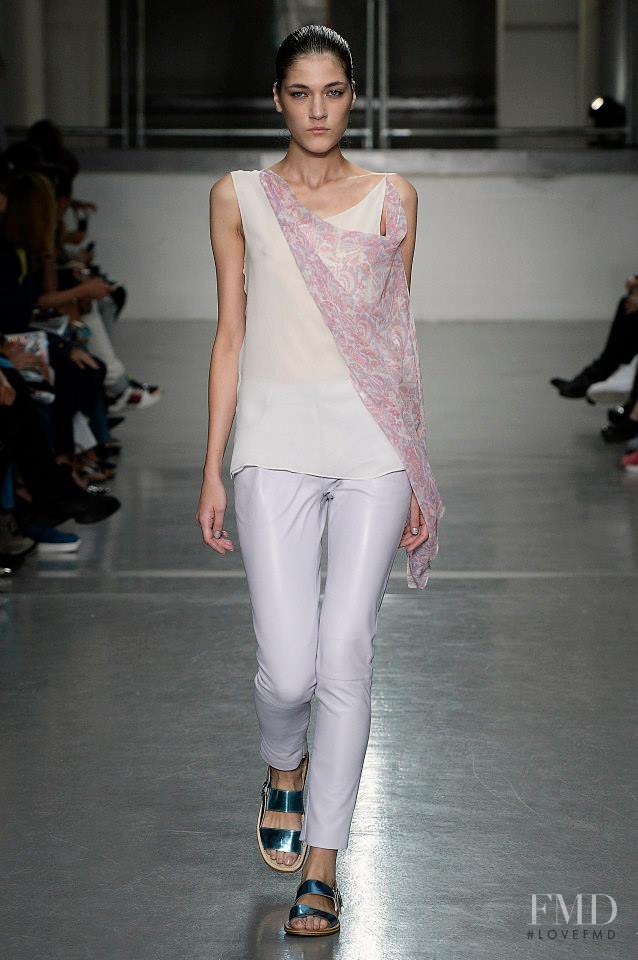 Liene Podina featured in  the Richard Nicoll fashion show for Spring/Summer 2015