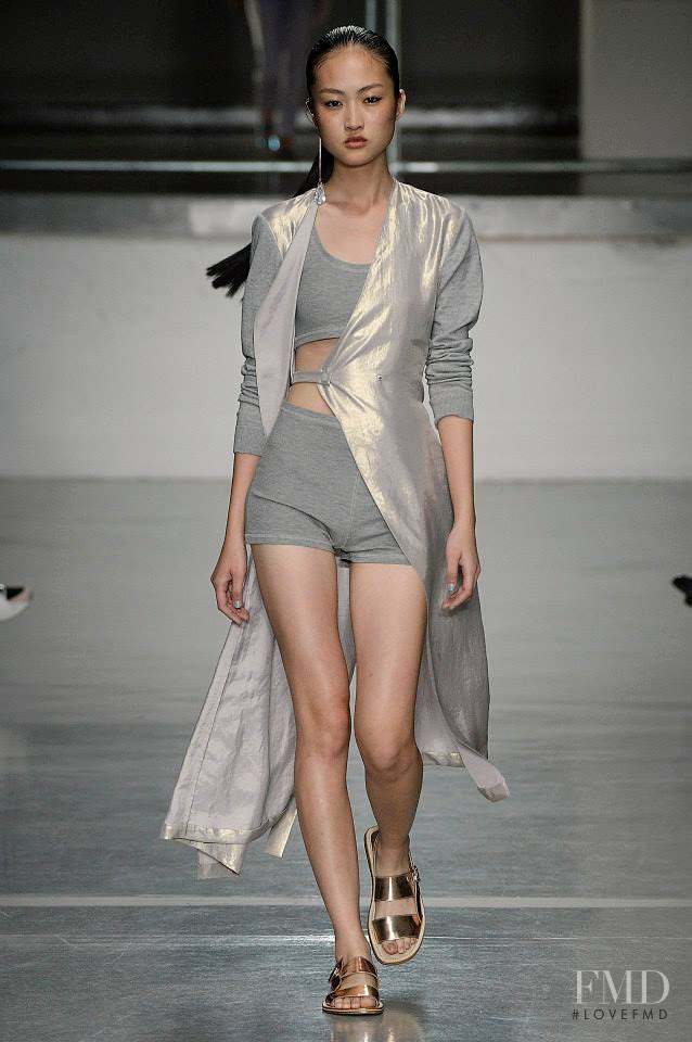 Jing Wen featured in  the Richard Nicoll fashion show for Spring/Summer 2015