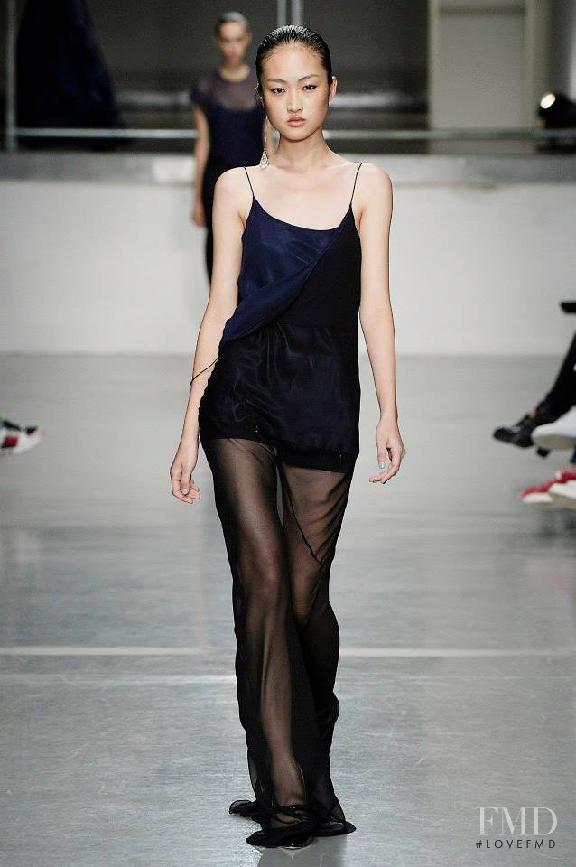 Jing Wen featured in  the Richard Nicoll fashion show for Spring/Summer 2015