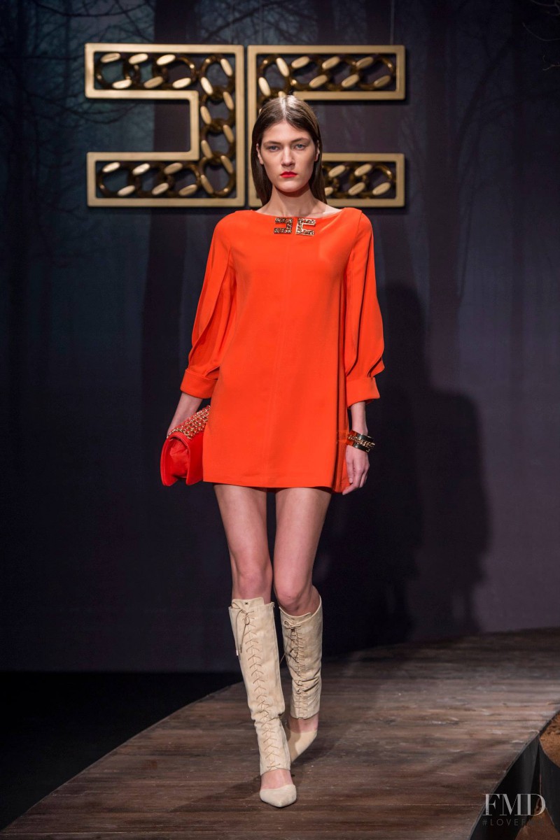 Liene Podina featured in  the Elisabetta Franchi fashion show for Autumn/Winter 2014